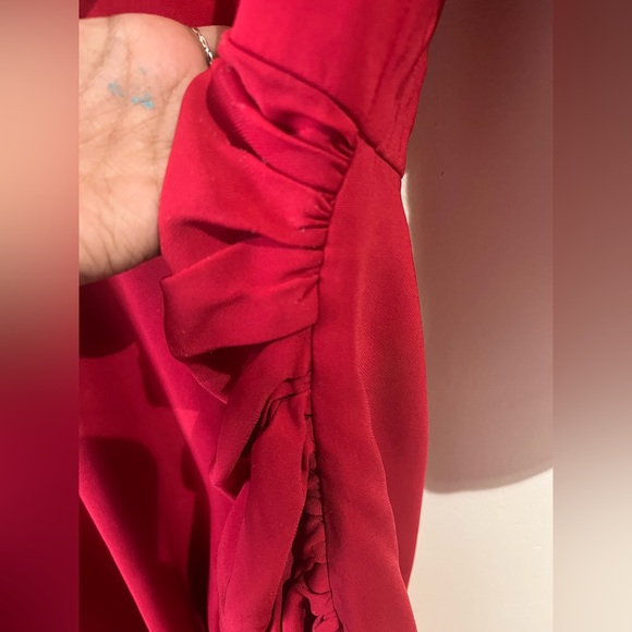 Self Portrait Red Midi Dress Size 6 - Picture 5 of 8